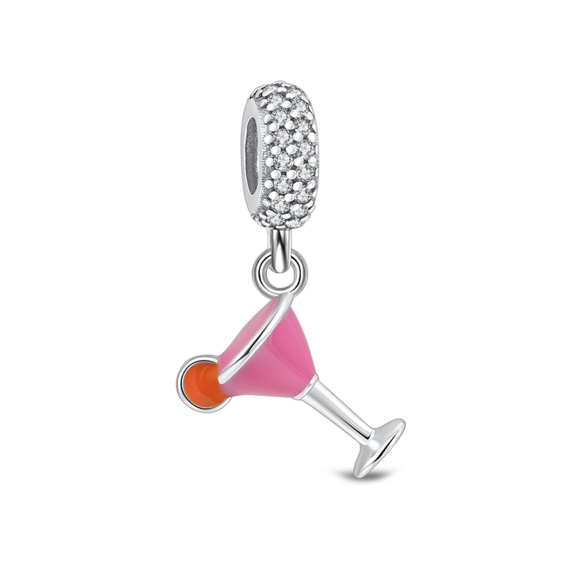 Nur Silver Kokteyl Bardak Gümüş Charm NUR-BL00019