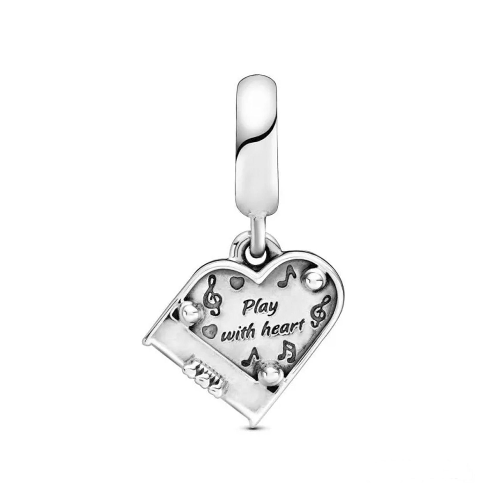 Nur Silver Kalpli Piyano Gümüş Charm NUR-BL00172