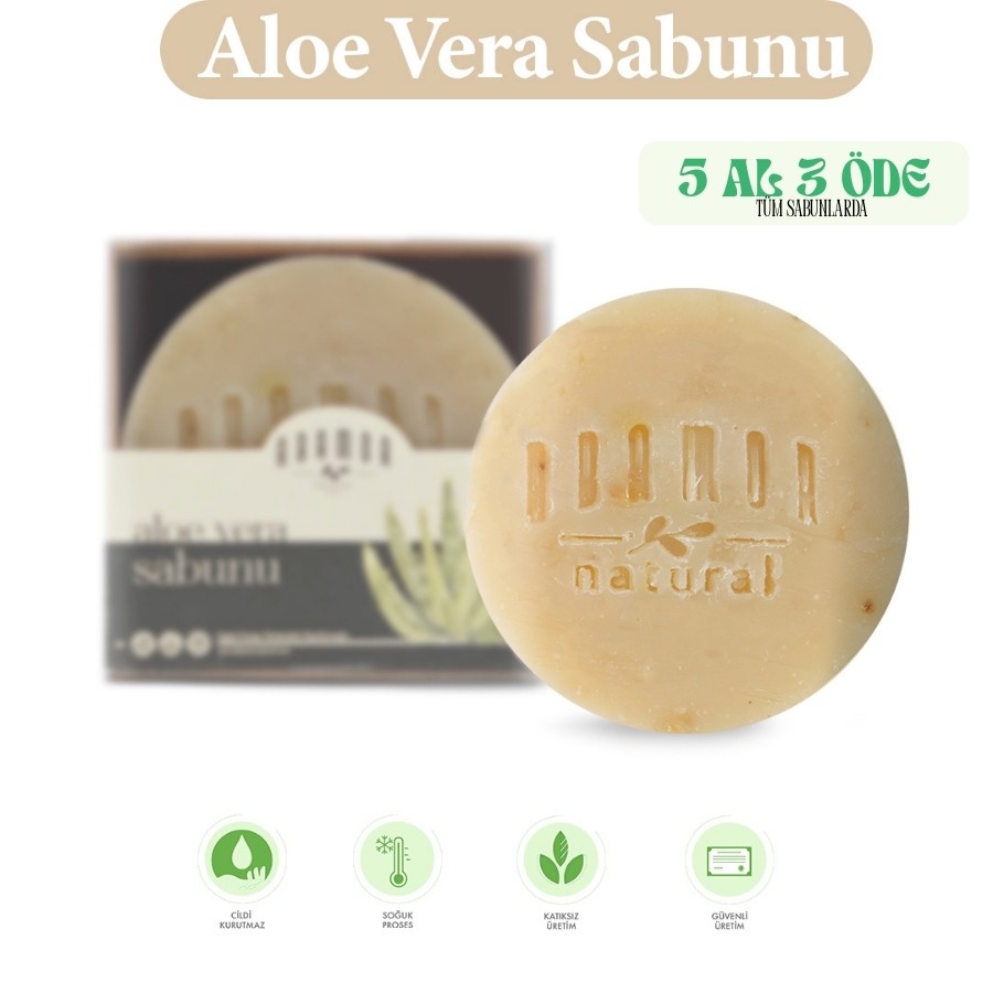 Aloe Vera Sabunu Kolajen Arttırıcı Bitkisel Katkısız Cilt Bakım Sabunu 