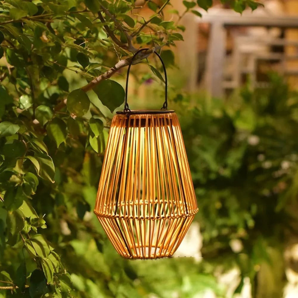 10Watt Rattan Güneş Enerjili Solar Dekoratif Bahçe Armatürü