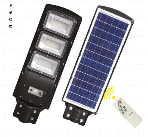 ACK 90W Solar LED Sokak Armatürü – Uzaktan Kumandalı - AT42-09031