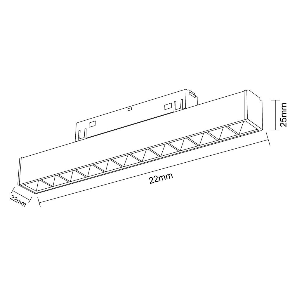 Beyaz Kompakt Lensli Magnet Armatür FL-6612