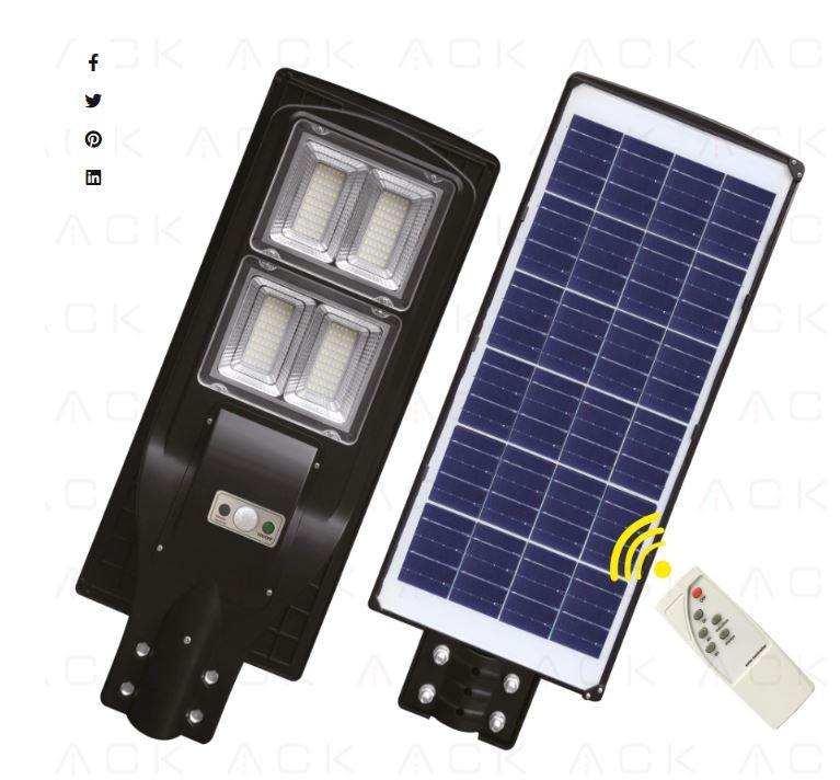 ACK 120W Solar LED Sokak Armatürü – Uzaktan Kumandalı AT42-09131