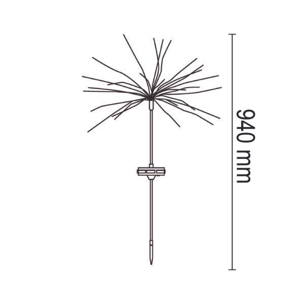 10W Solar Led Işıklı Çiçek Armatür Karahindiba FL-3234 ( 2 ADET )