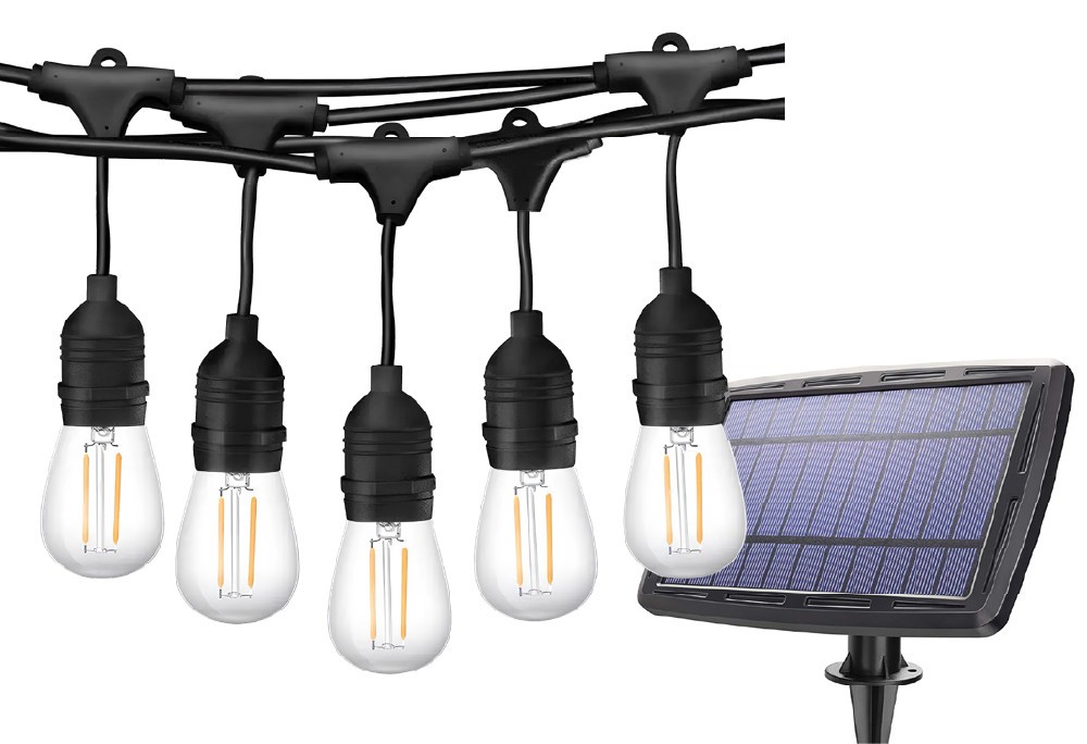 Forlife Güneş Enerjili Solar 10 Adet Led Ampullü 10 Metre Led Işık Seti