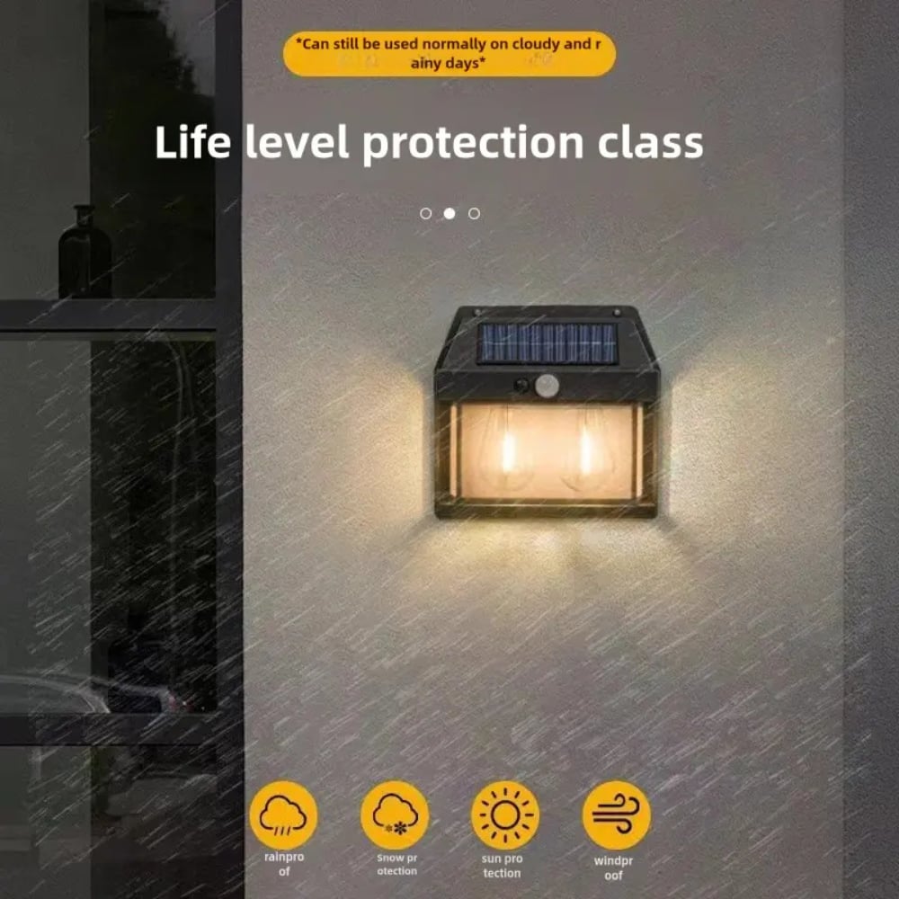 24Watt Güneş Enerjili Solar Dekoratif Duvar Apliği