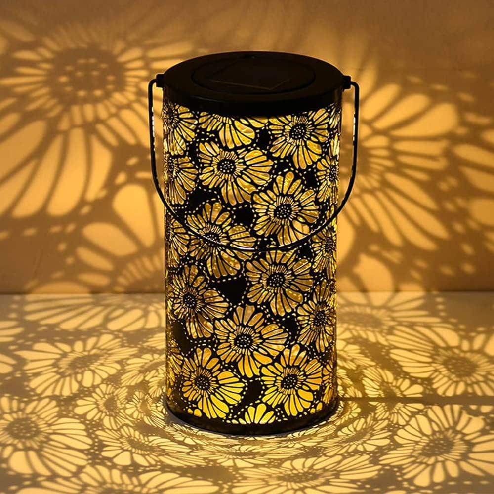 10Watt Çiçek Desenli Güneş Enerjili Solar Dekoratif Bahçe Armatürü