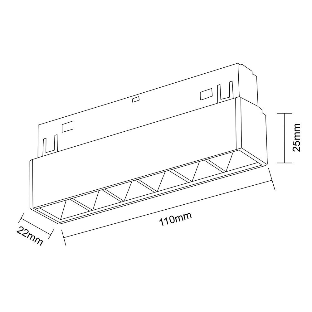 Siyah Kompakt Lensli Magnet Armatür FL-6611