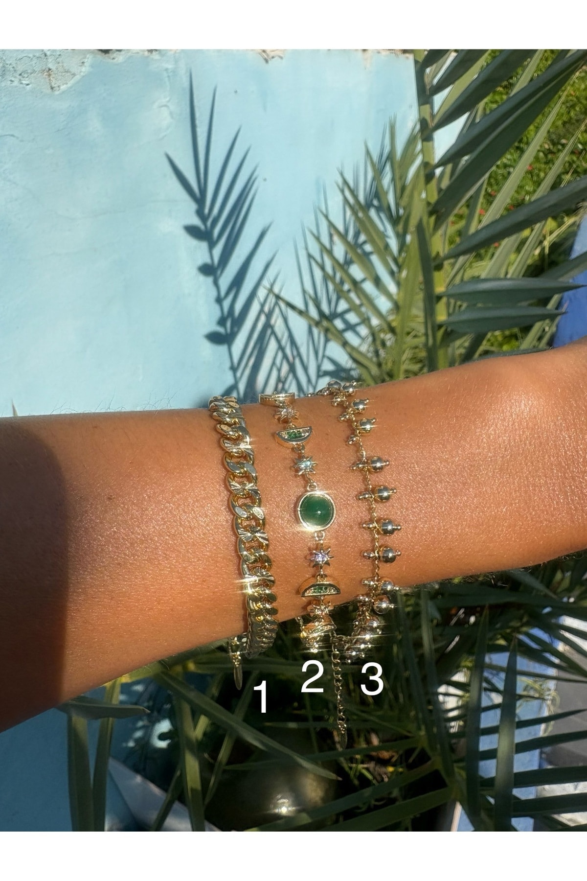 1Nolu Altın Kaplama Gurmet Model Bileklik Kararmaz 14K Rengindedir 18 +4cm