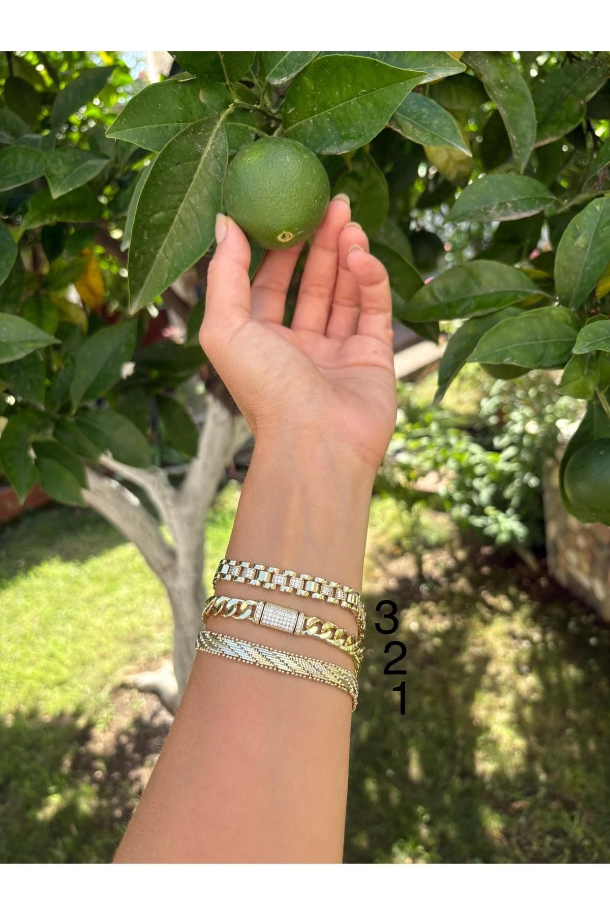 3Nolu Altın Kaplama Kordon Model Bileklik Kararmaz 14K Rengindedir