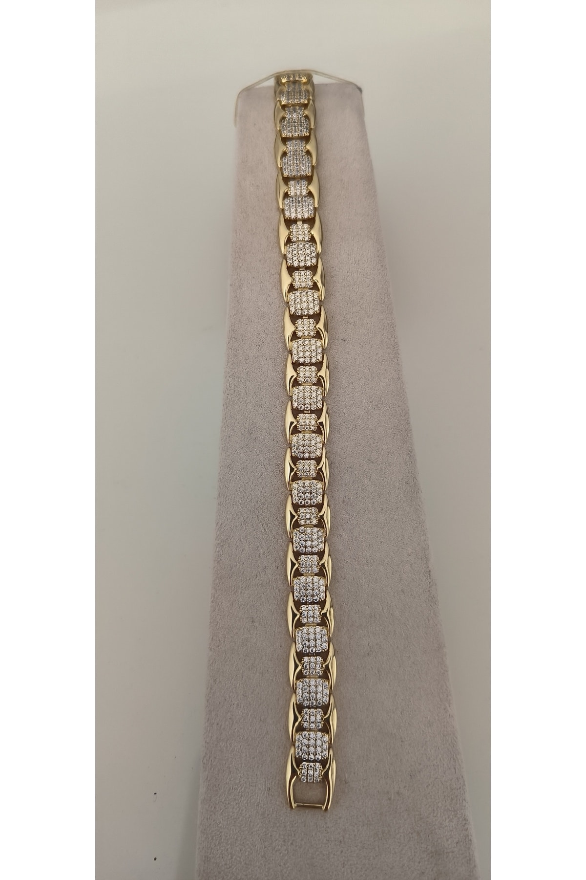 Vip Zirkon Taşlı Elegant Model Bileklik Kararmaz 14k Rengindedir 17 2cm