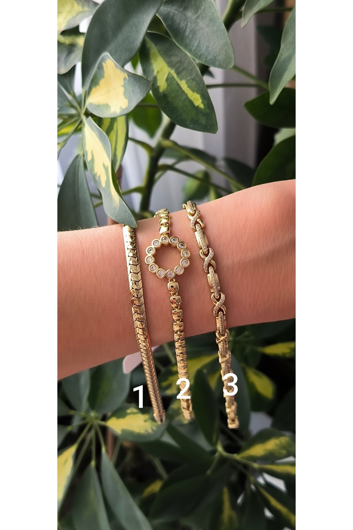 1 Nolu Altın Kaplama Balıksırtı Model Bileklik 20cm Kararmaz 14K Rengindedir