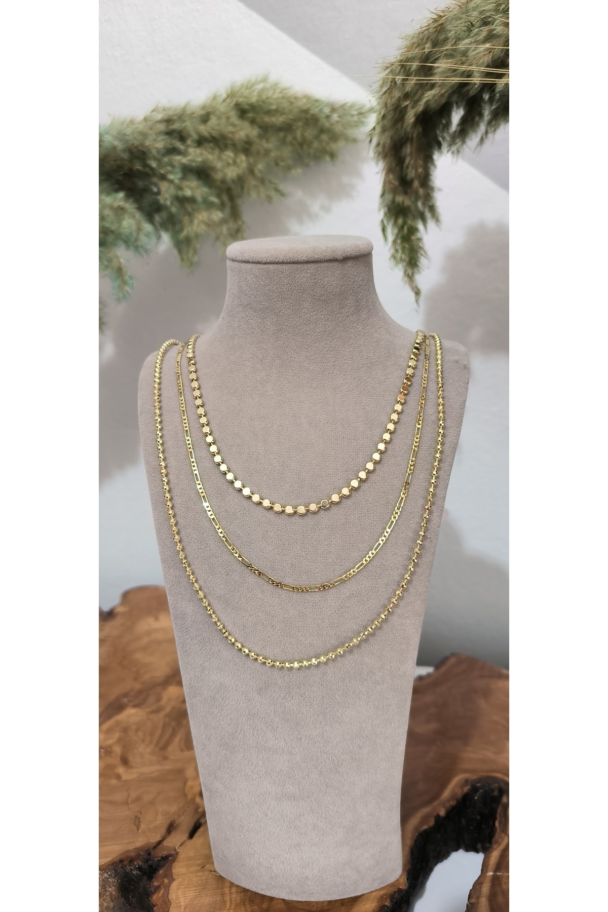 Vip Pul Ezme Model Kolye Kararmaz 14K Rengindedir 50cm