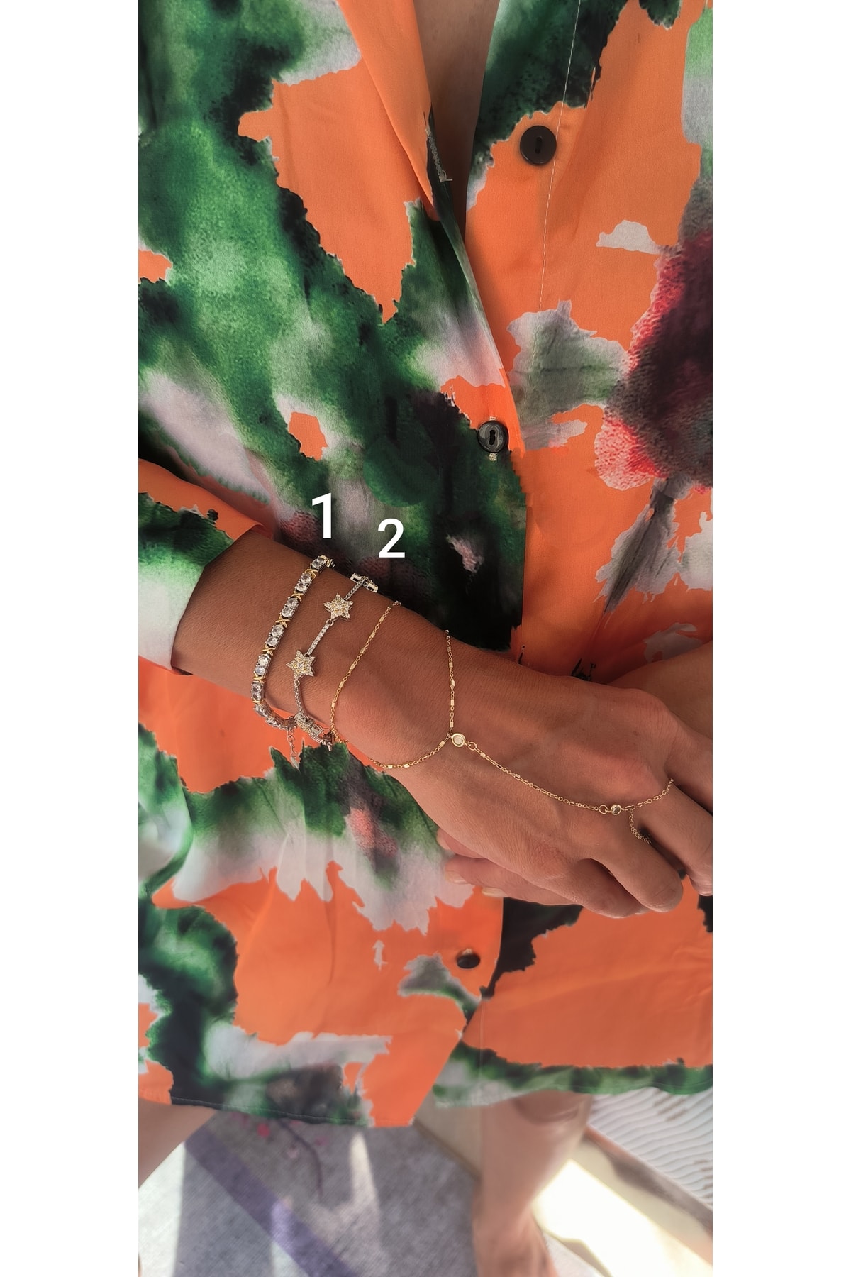1 Nolu X Model Bileklik Kararmaz 14K Rengindedir 18+1 cm