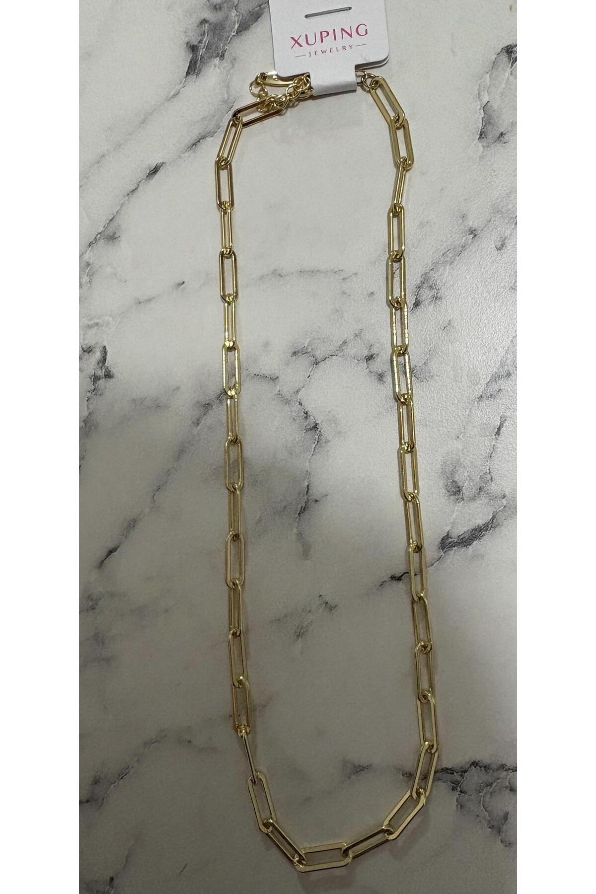 Vip Ataç Model Kolye Kararmaz 14K Rengindedir 45 +5cm