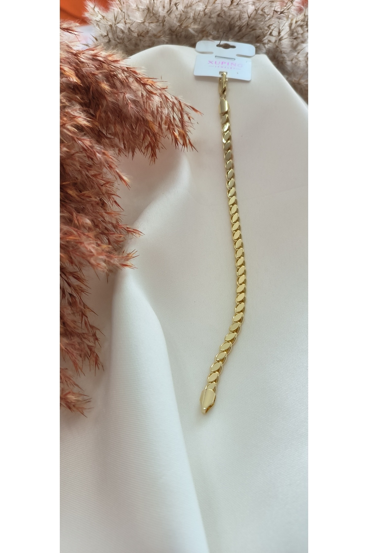 Vip Arpa Model Bileklik Kararmaz 14k Rengindedir 17 3cm