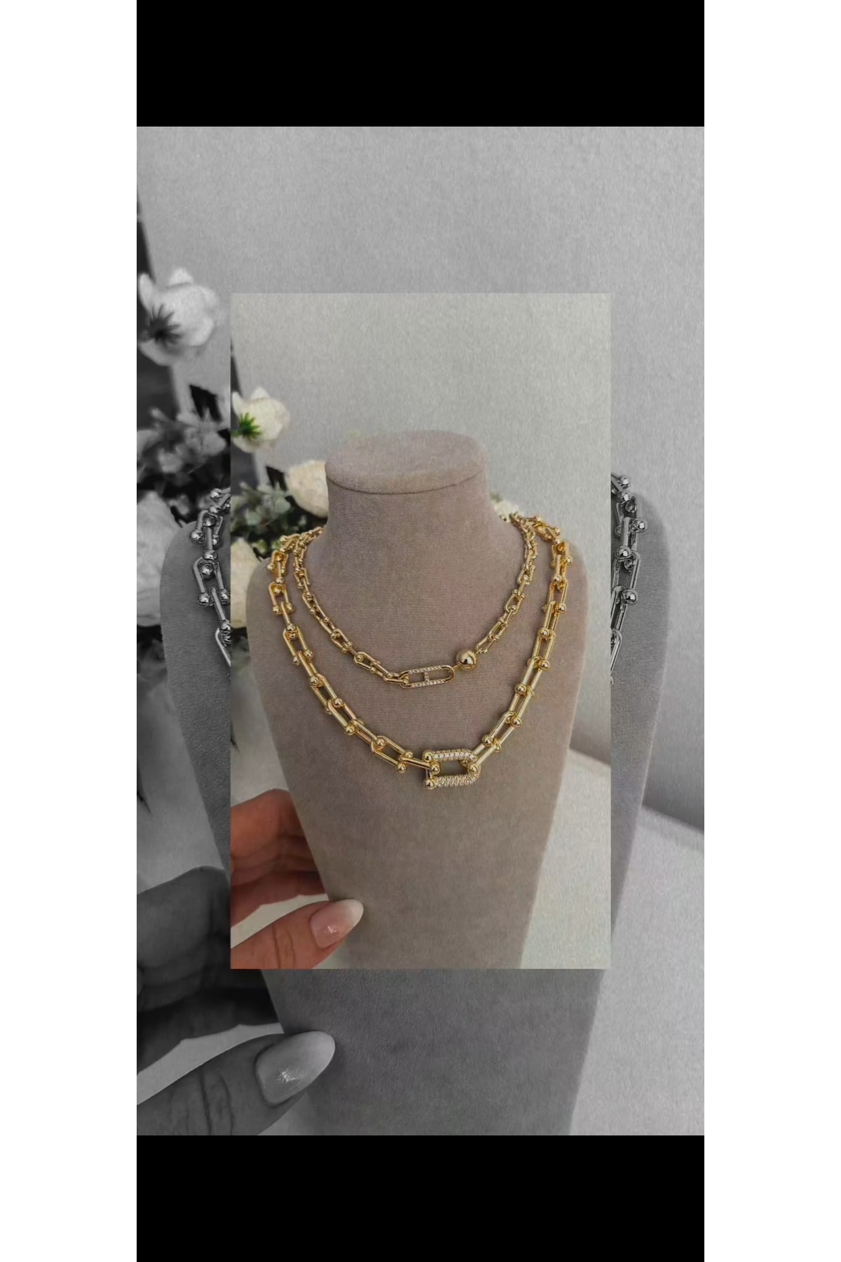 Altın Kaplama Tiffny Model Kolye Kararmaz 14K Rengindedir 45cm
