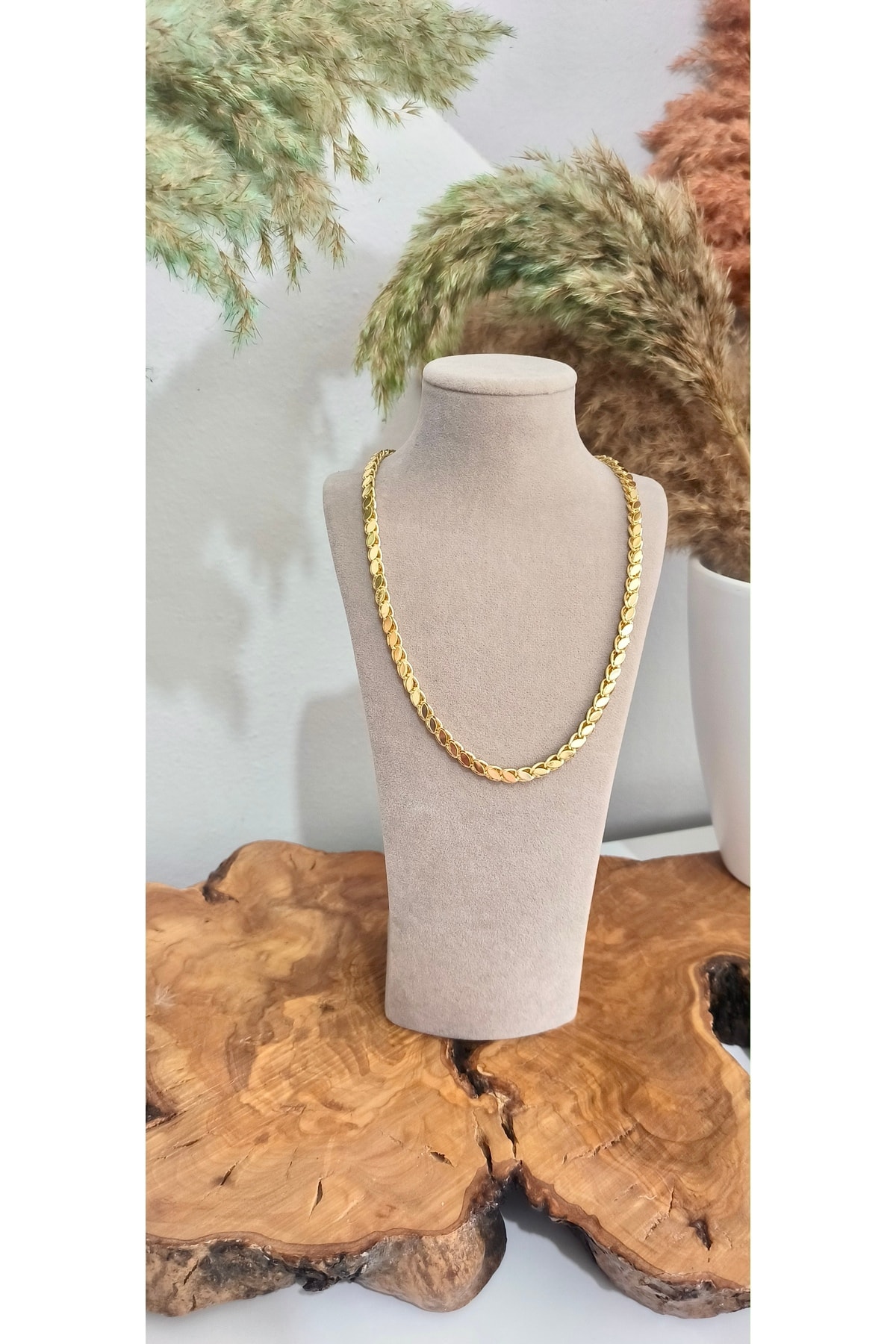 Vip Arpa Model Kolye 14K Rengindedir Kararmaz 45cm