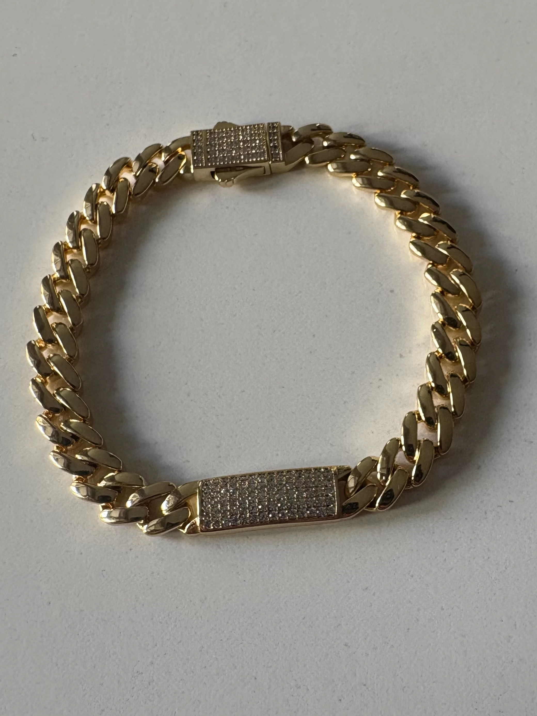 14K Gurmet Dikdörtgen Taşlı Bikeklik