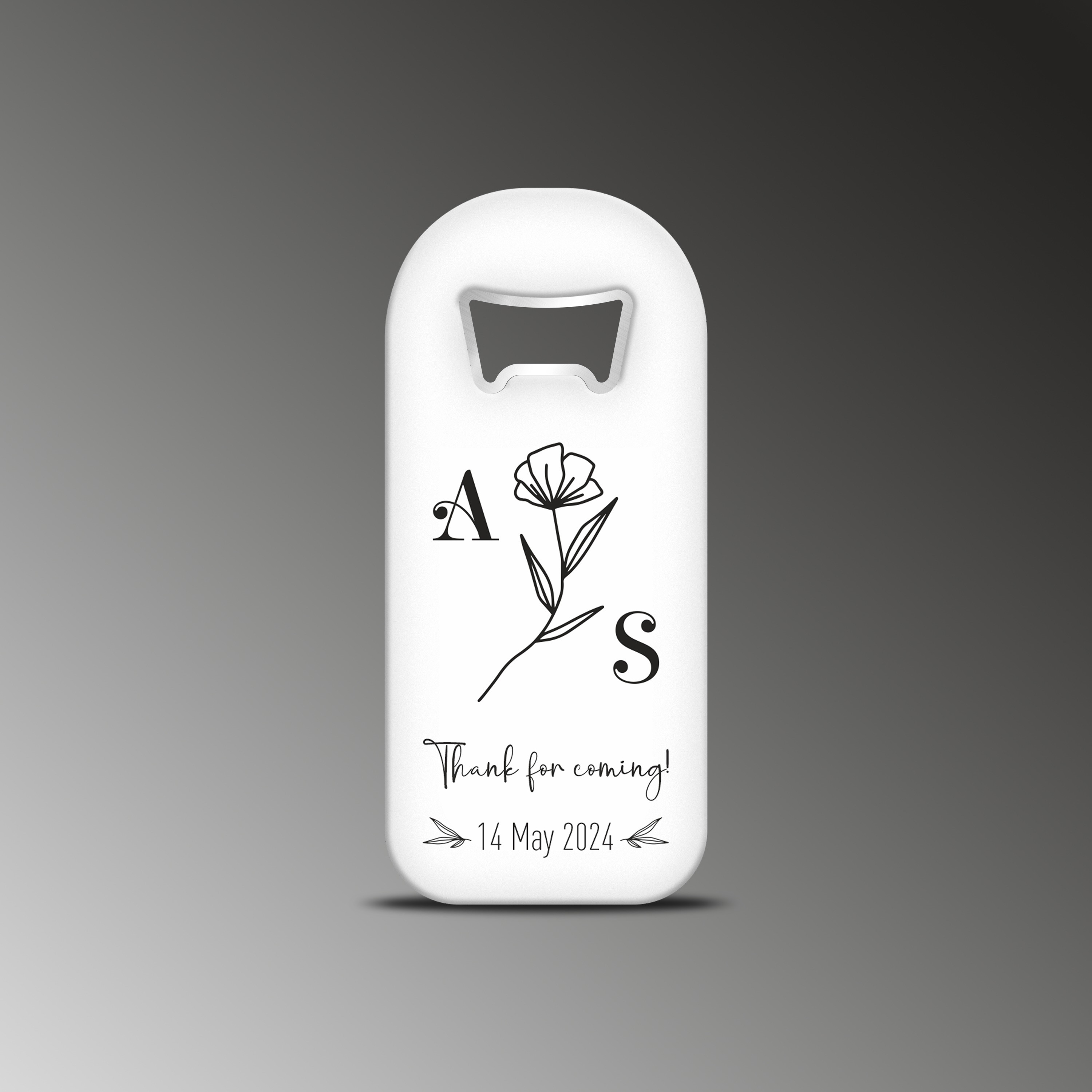 Custom Engraved Magnet Bottle Opener Wedding Favors - Personalized for Guests. Order in Bulk for a unique Wedding Souvenir