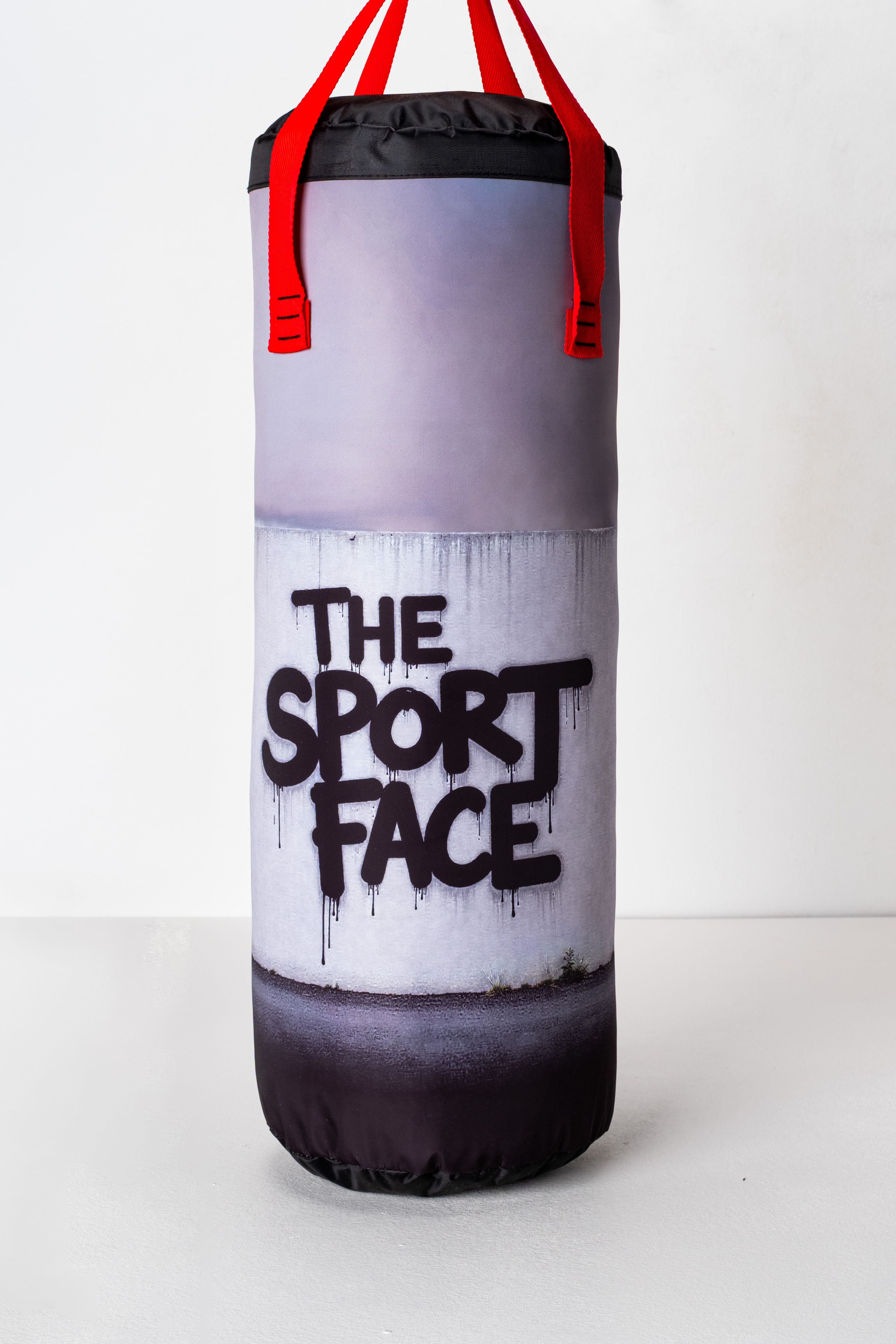 Sportface SF-BSK16 Çocuk Boks Torbası Seti (60x20 cm) – Boks Eldiveni Hediyeli! - GRİ-SİYAH