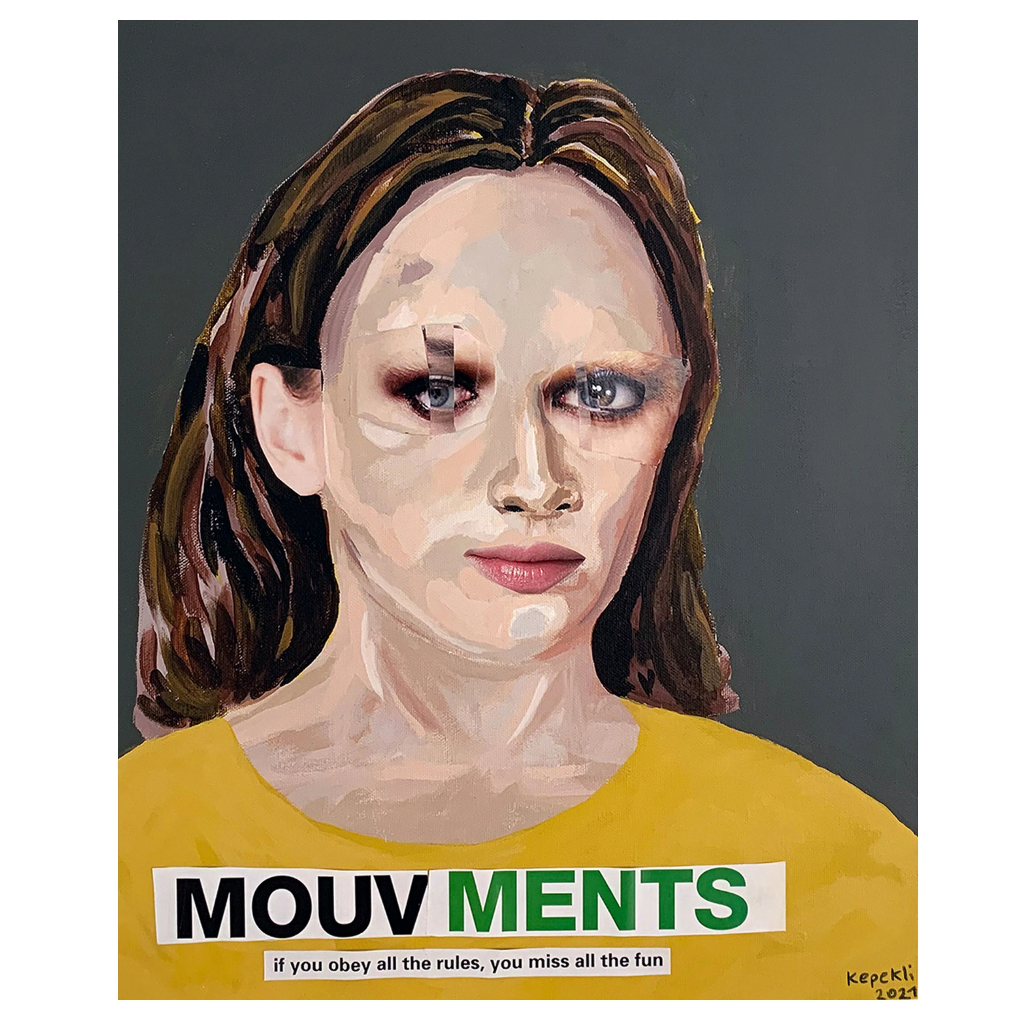 Mouvment // Acrylic and mix media on canvas