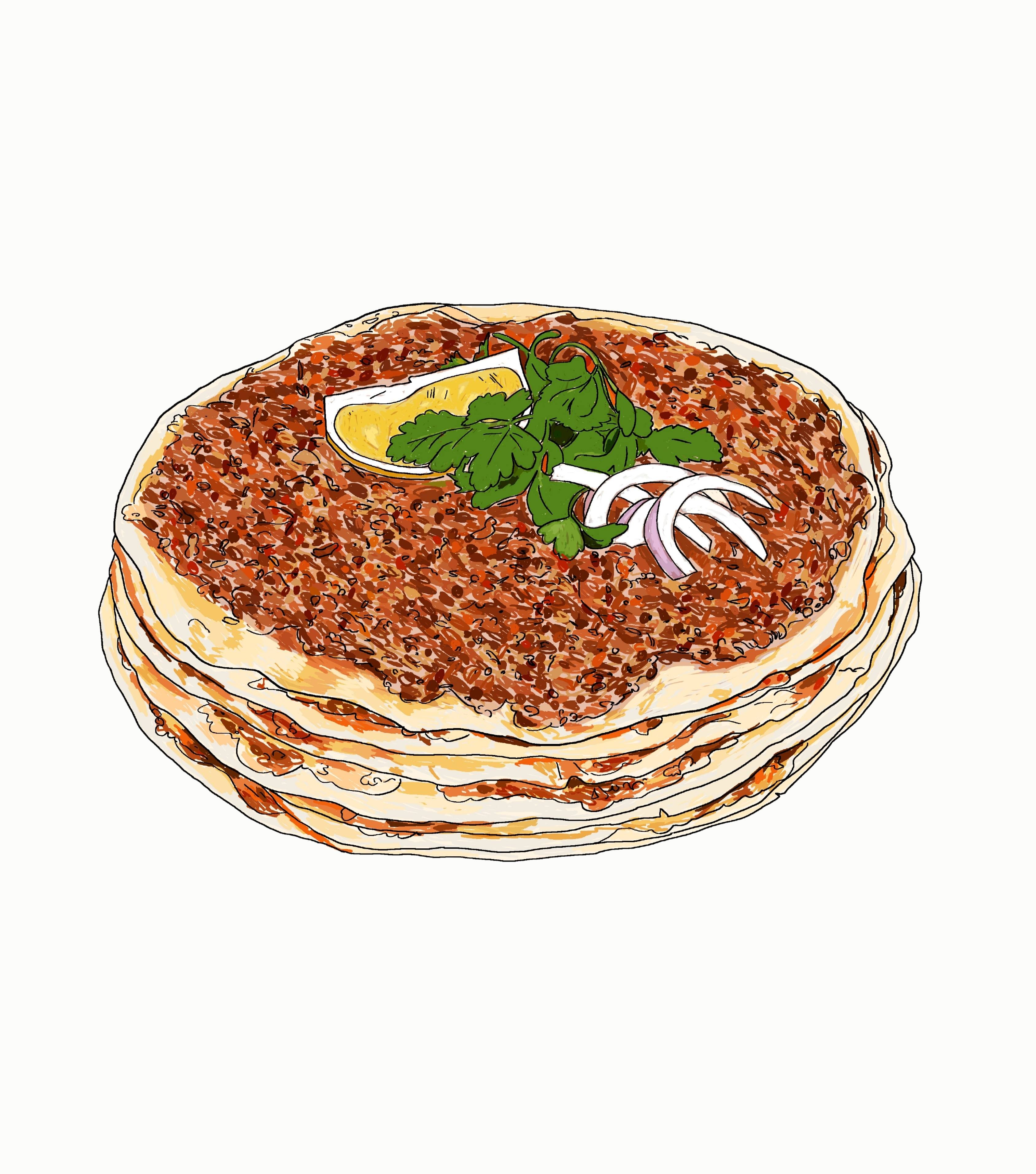 Lahmacun Tişört - beyaz