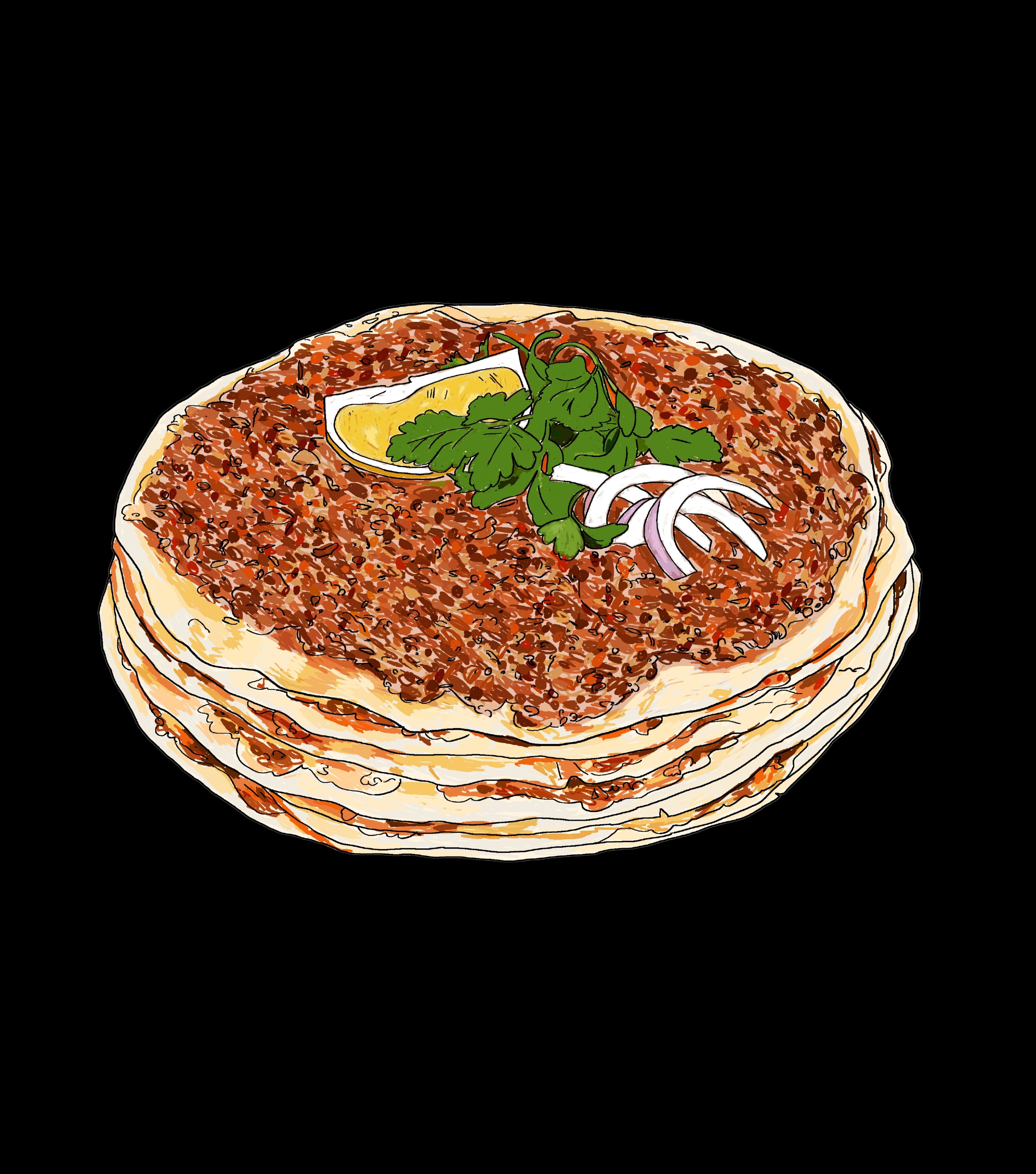 Lahmacun Tişört - siyah