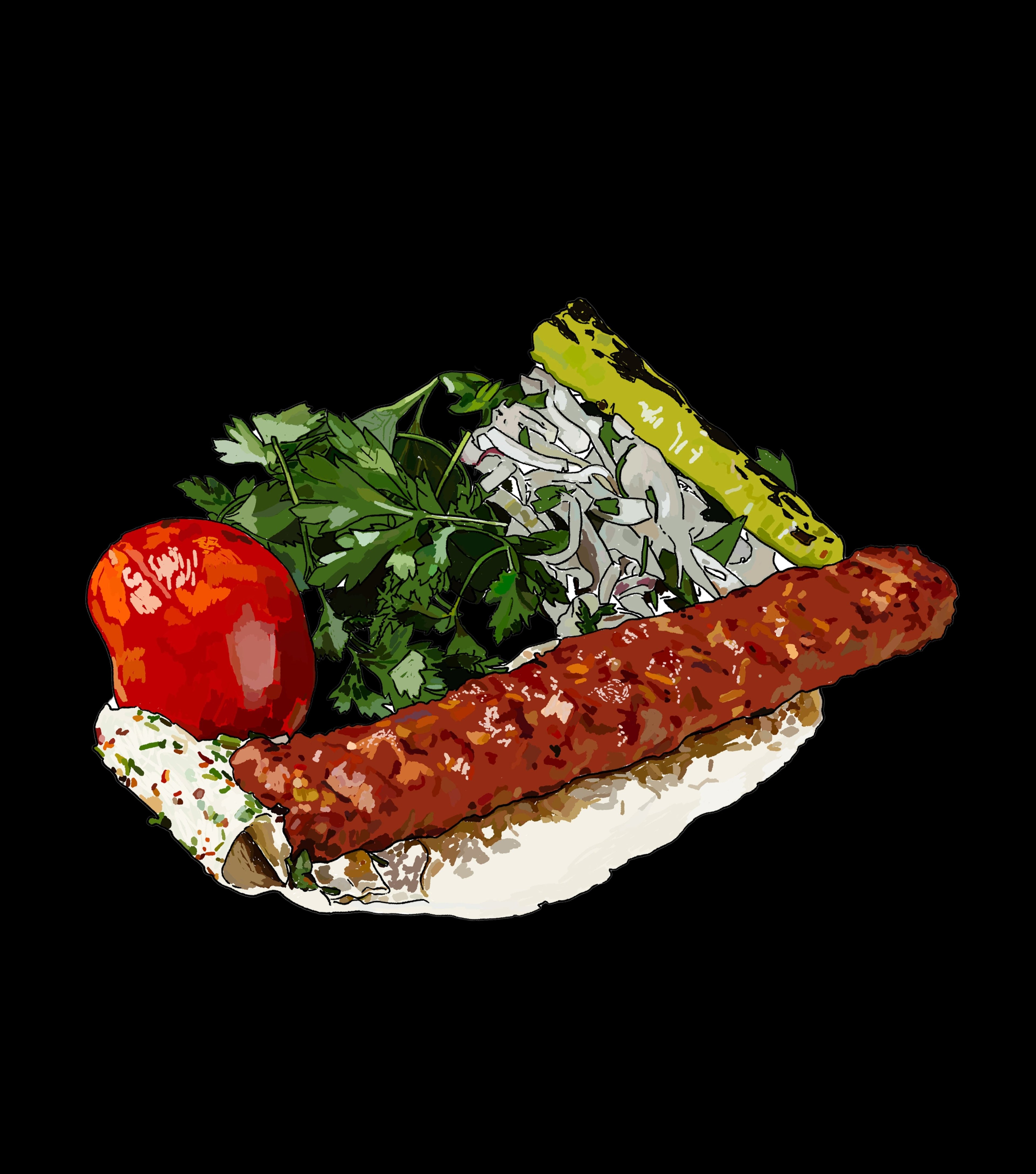 Adana Kebap Tişört - siyah