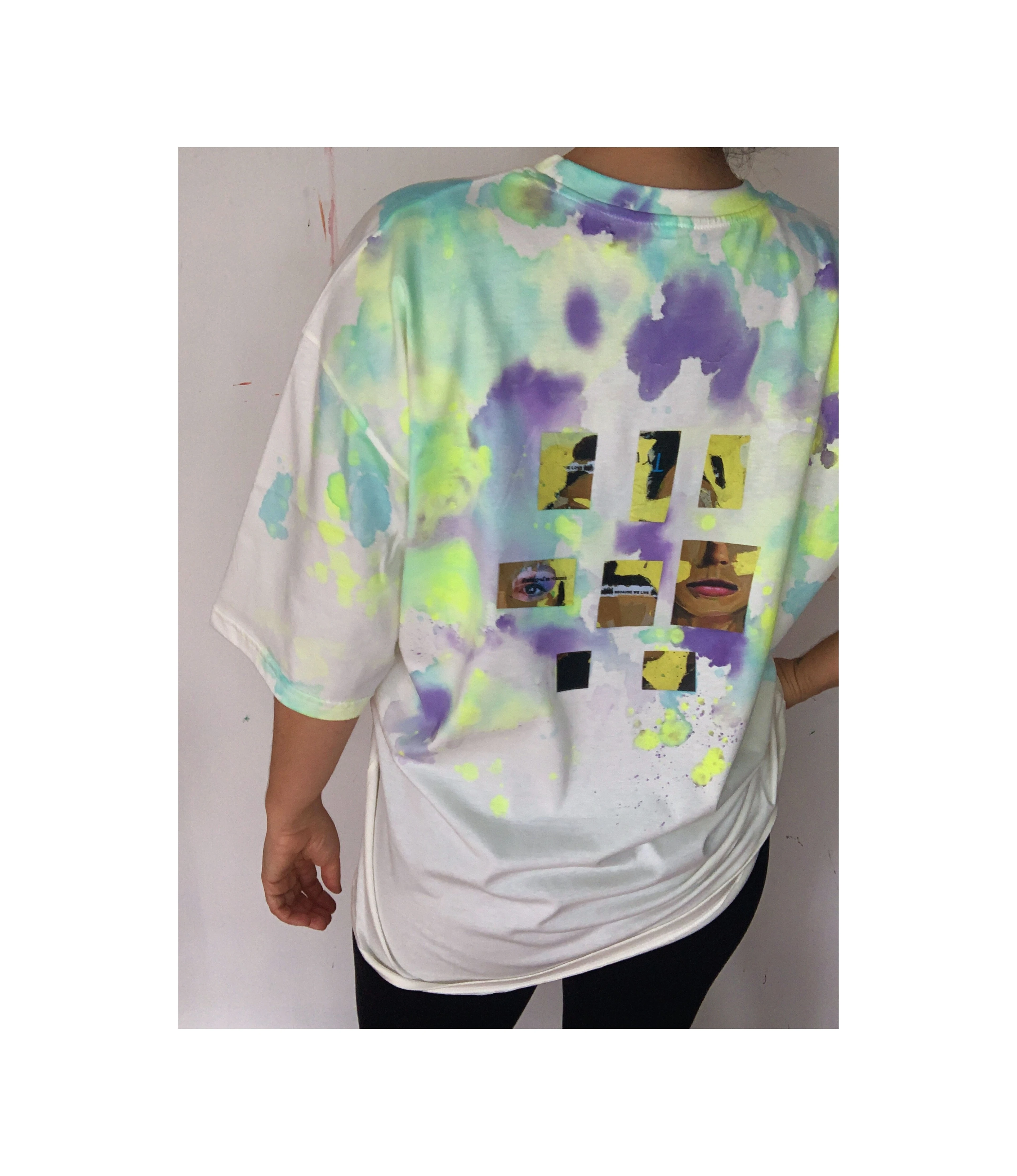 Square and the neon Tshirt