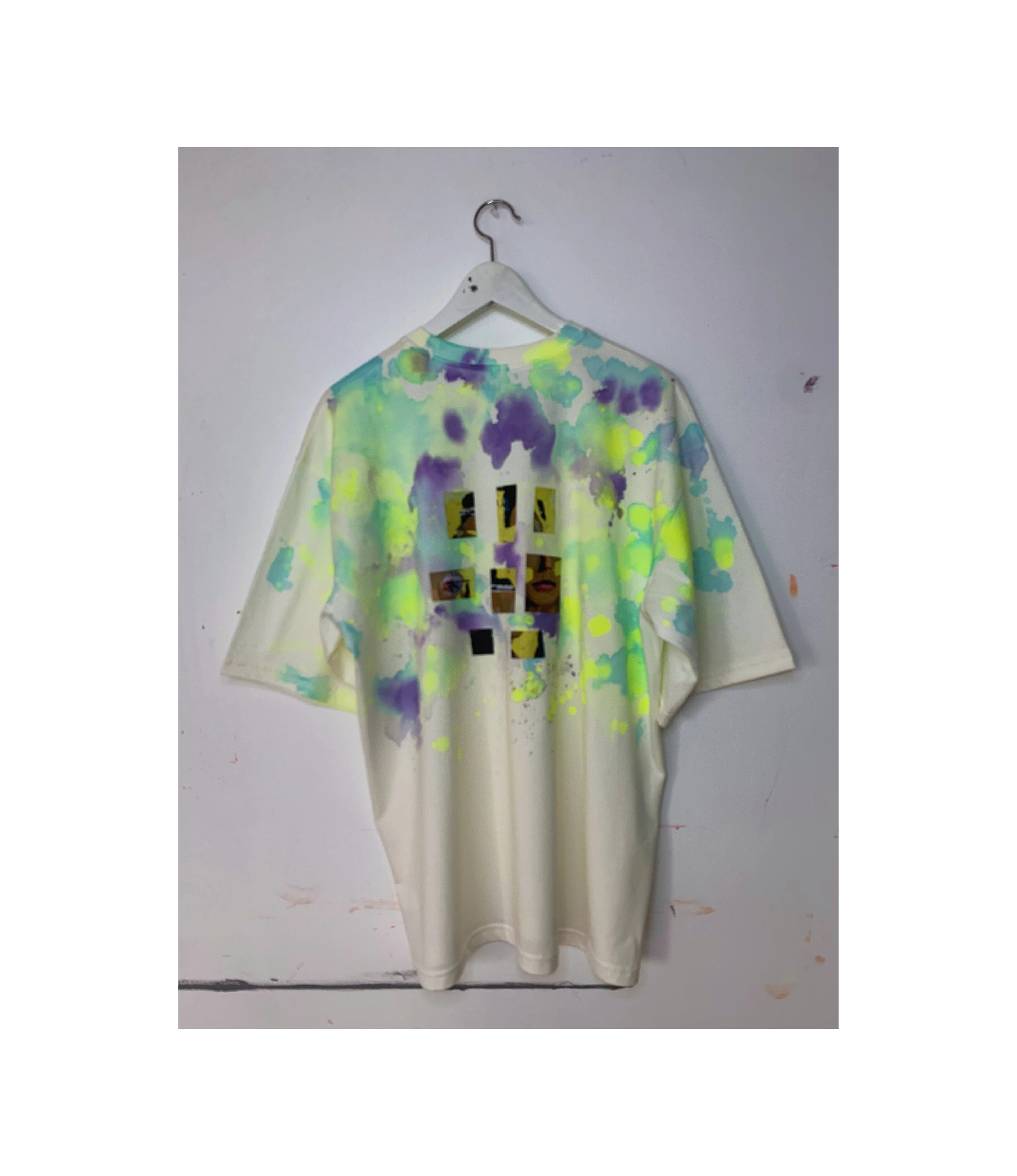 Square and the neon Tshirt