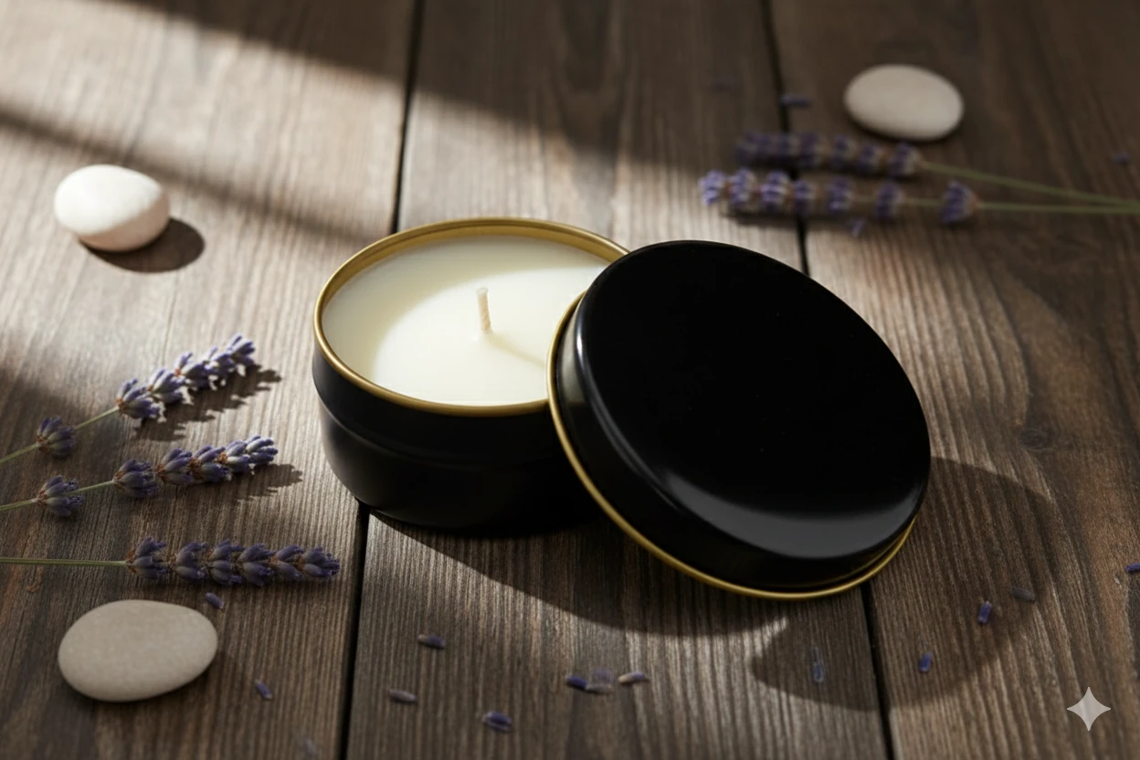 Minimalist Metal Kutuda Kokulu Soya Mum