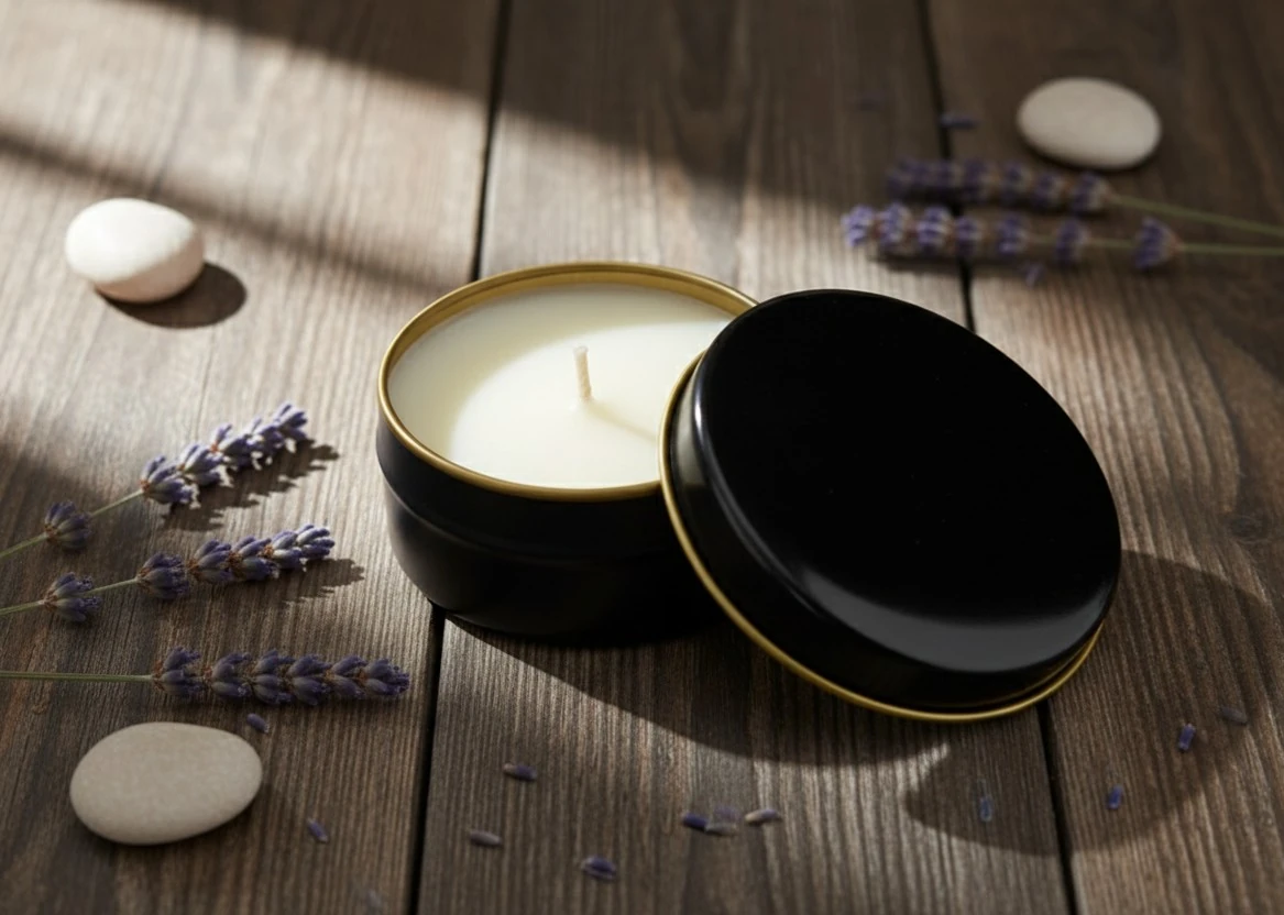 Minimalist Metal Kutuda Kokulu Soya Mum