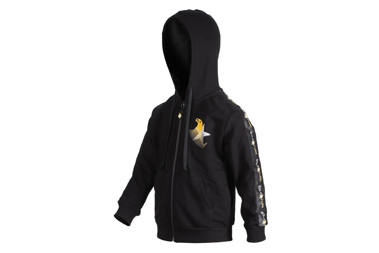 Çocuk Şeritli Fermuarlı Sweatshirt