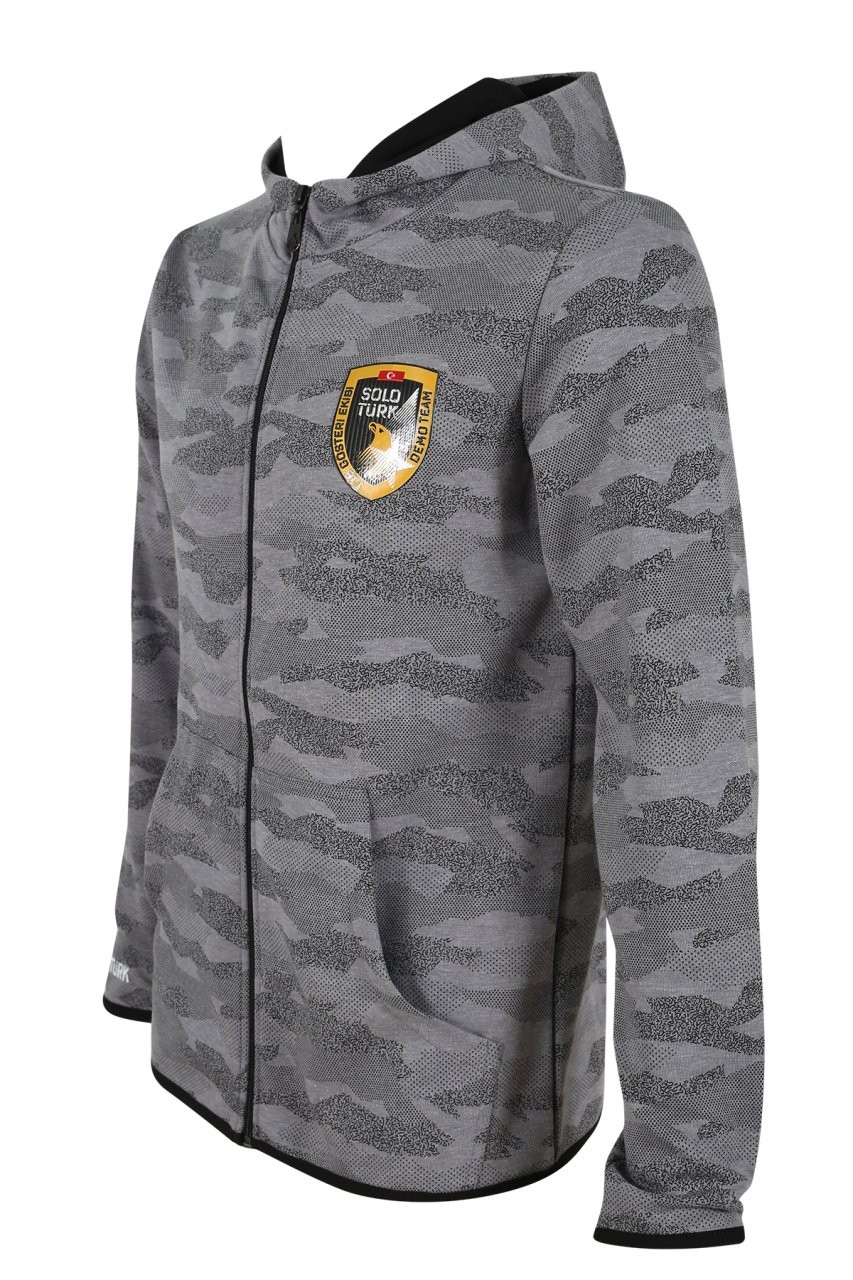Kamuflaj Fermuarlı Sweatshirt