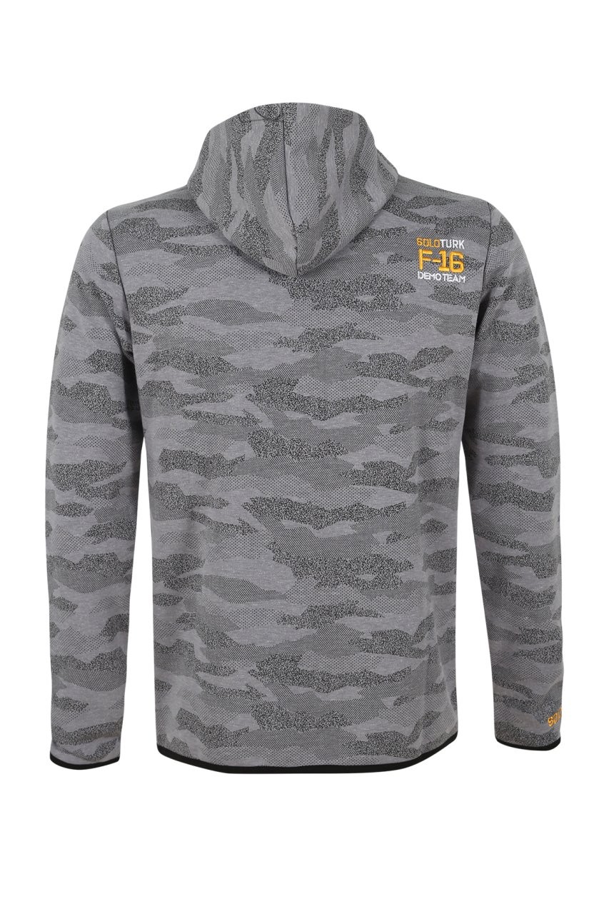 Kamuflaj Fermuarlı Sweatshirt