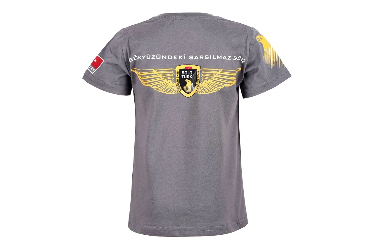  Gri Kanatlı Tişört