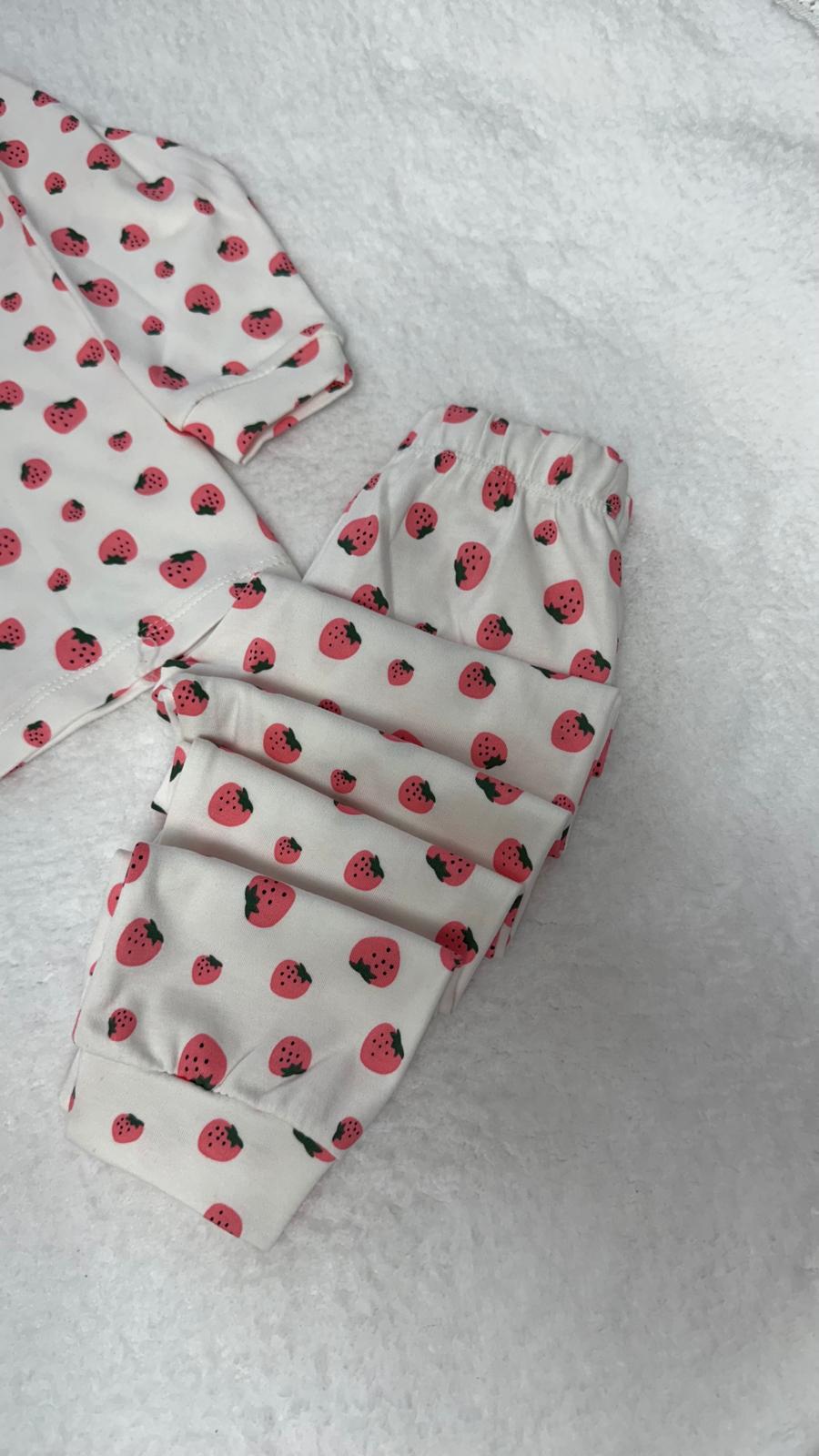 ÇİLEKLİ BEYA PİJAMA TAKIMI