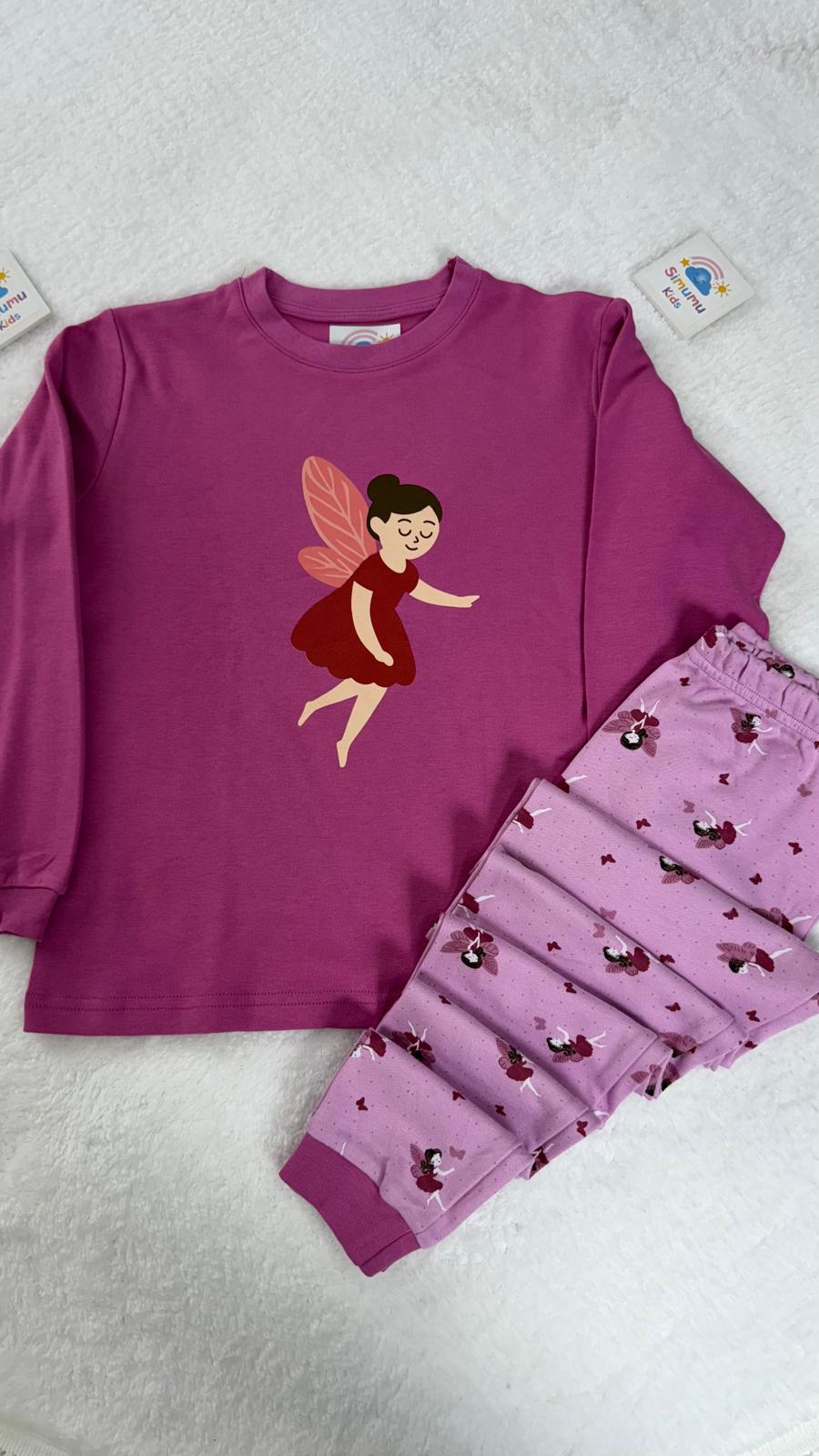 PEMBE MELEK PİJAMA TAKIMI