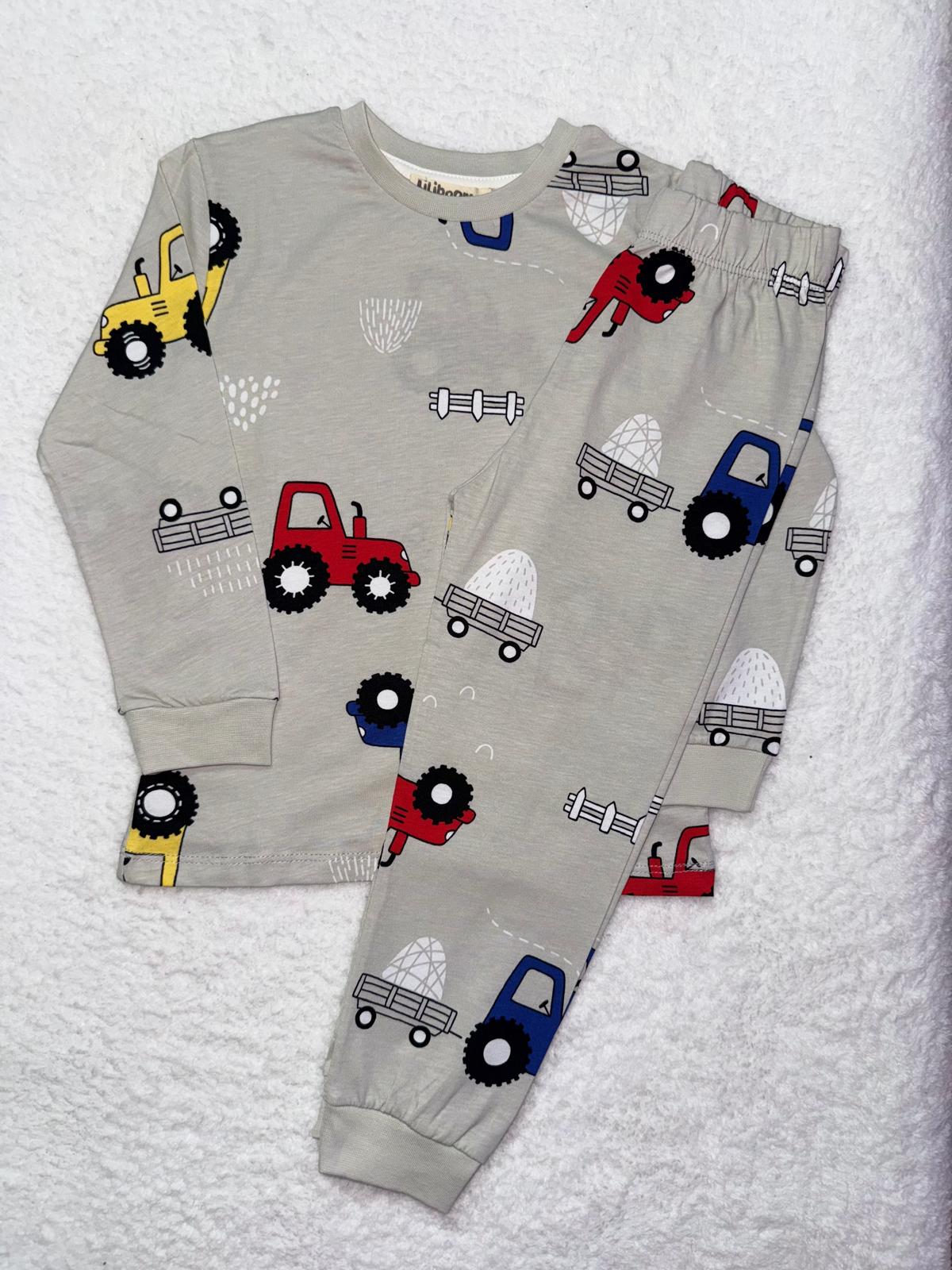 GRİ TRAKTÖR PİJAMA TAKIMI