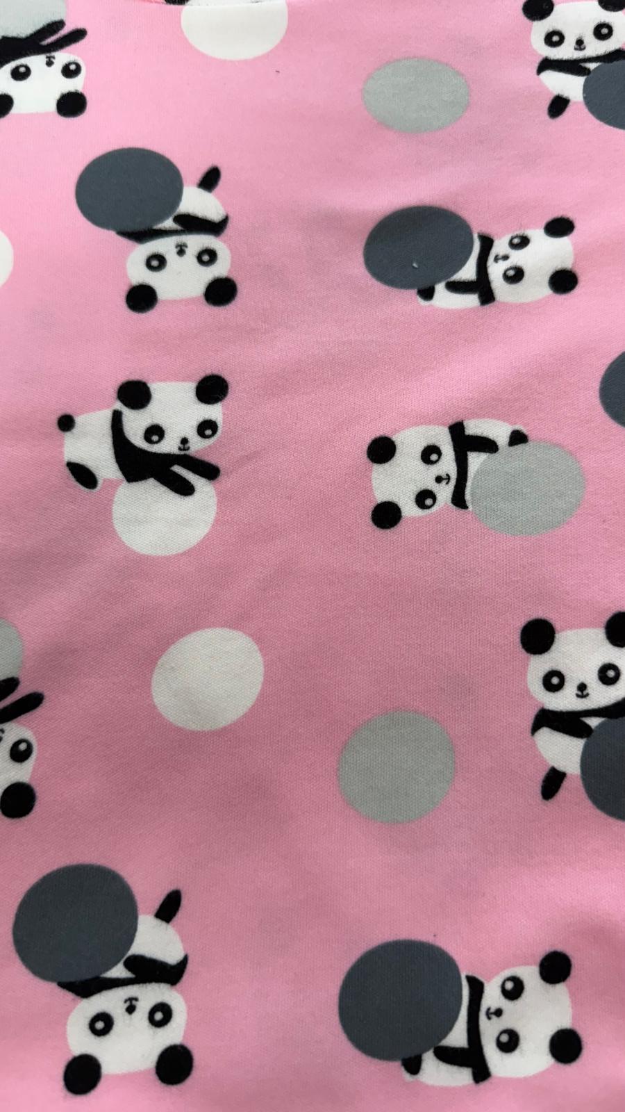 PEMBE PANDA PİJAMA TAKIMI
