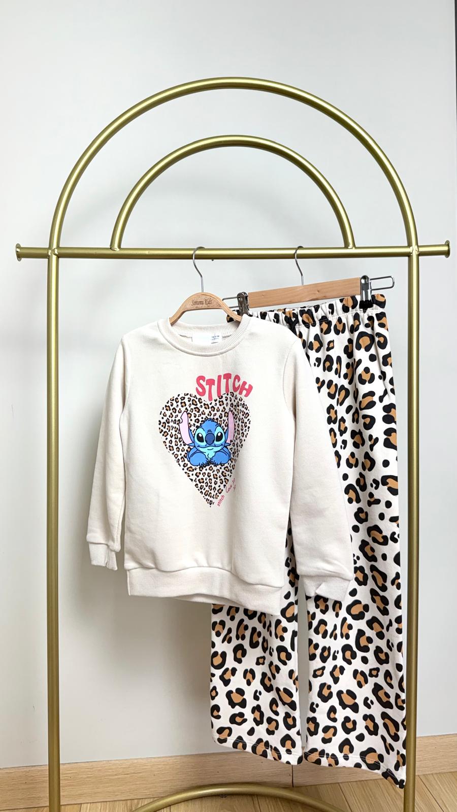 STITCH LEOPAR KIZ ÇOCUK TAKIM