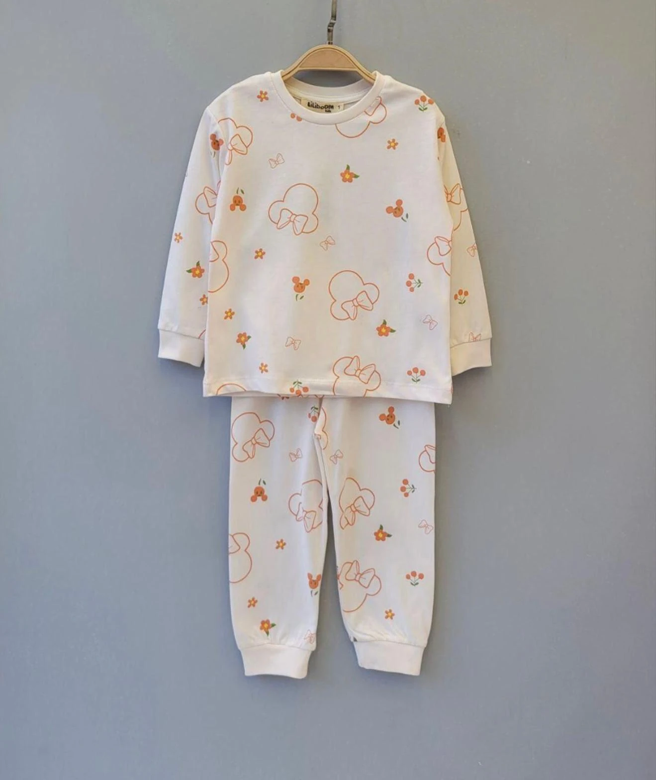 TURUNCU MICKEY PİJAMA TAKIMI