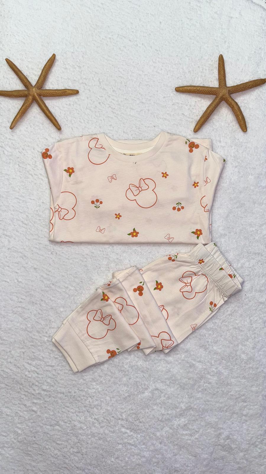 TURUNCU MICKEY PİJAMA TAKIMI