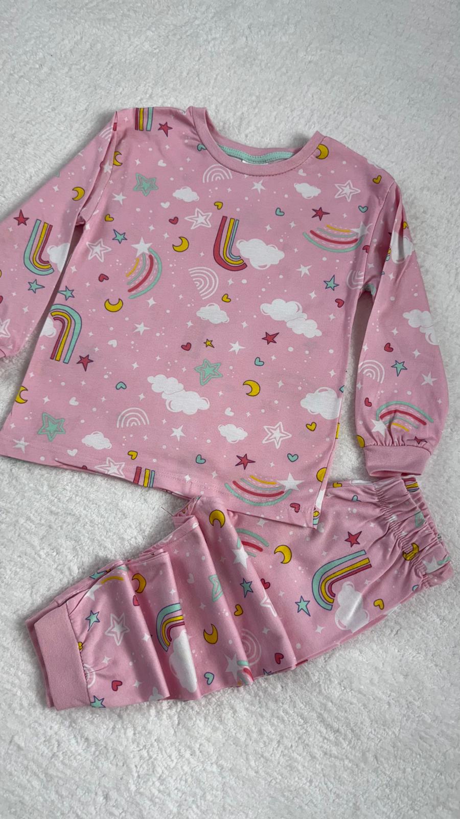 PEMBE GÖKKUŞAĞI PİJAMA TAKIMI