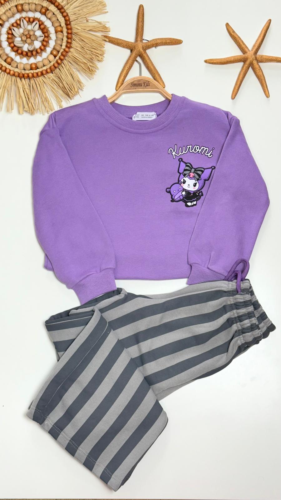 MOR KUROMİ KIZ ÇOCUK TAKIM