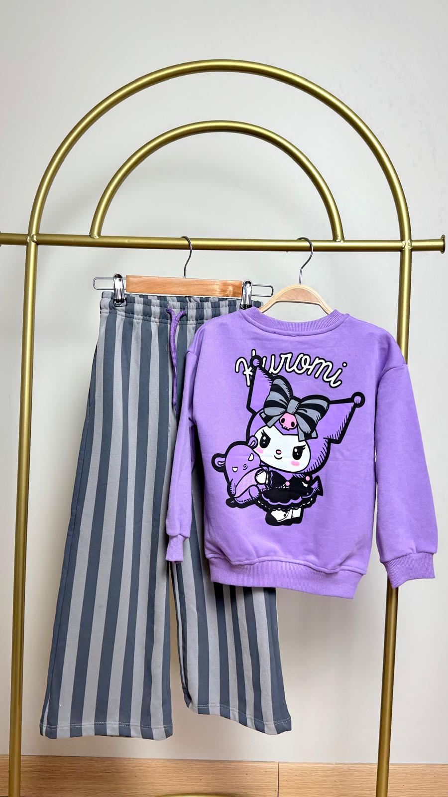 MOR KUROMİ KIZ ÇOCUK TAKIM