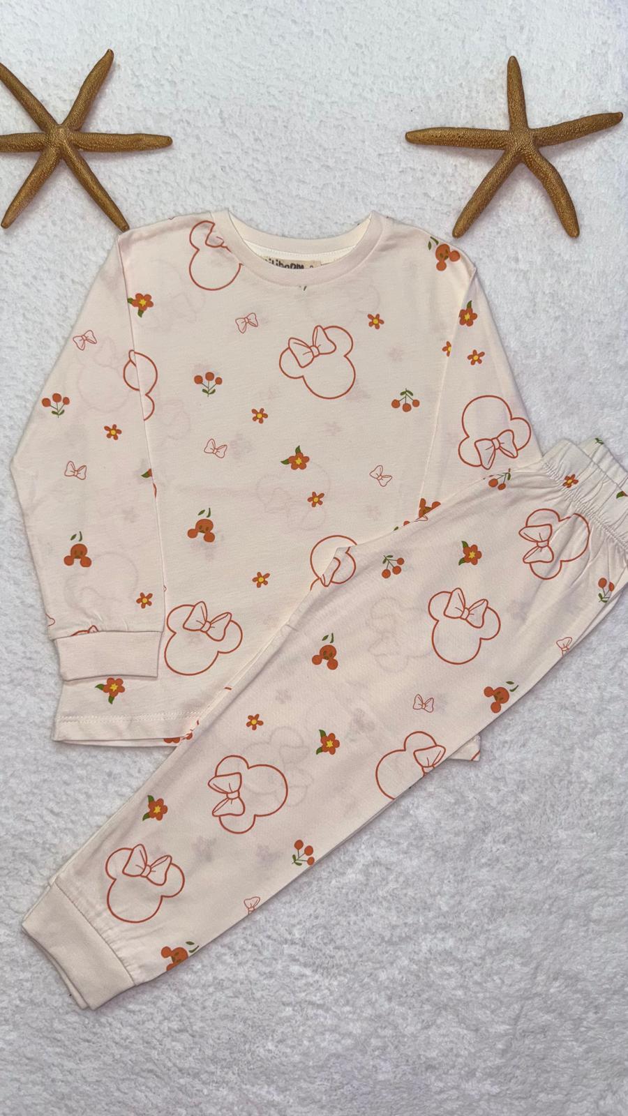 TURUNCU MICKEY PİJAMA TAKIMI