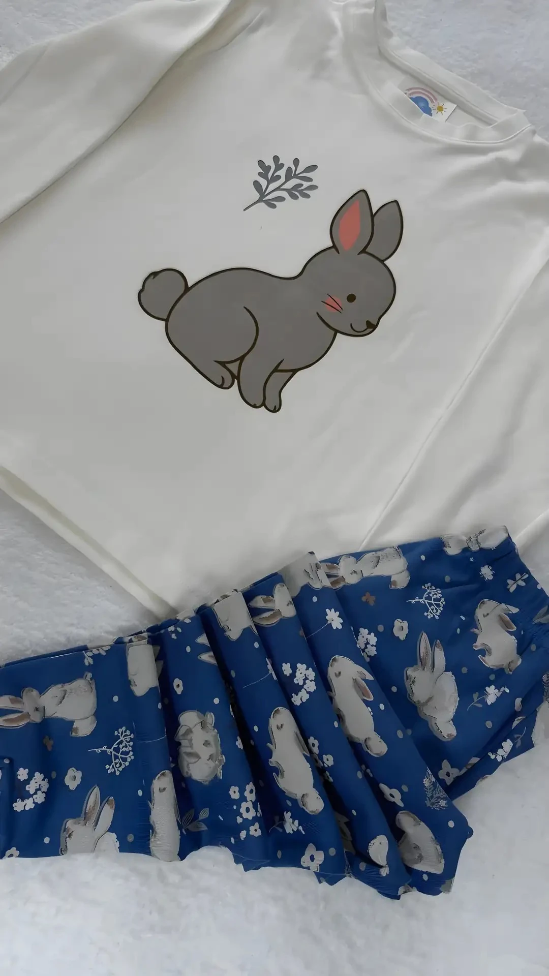 MAVİ TAVŞANLI PİJAMA TAKIMI