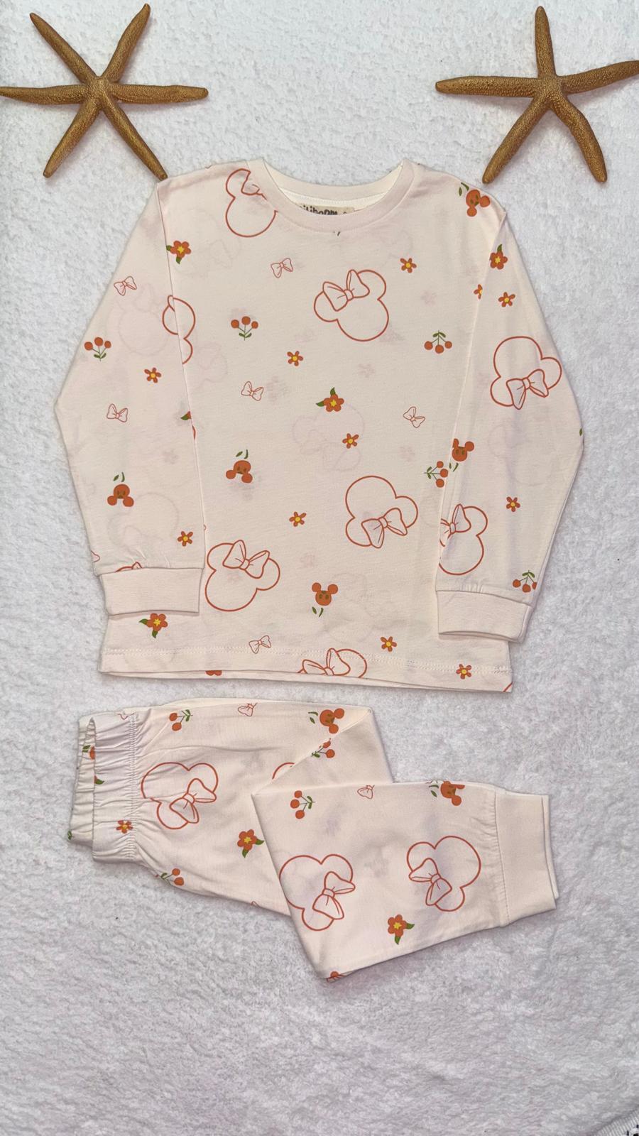 TURUNCU MICKEY PİJAMA TAKIMI